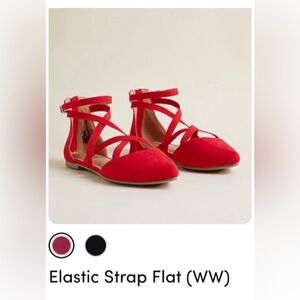 Torrid elastic strap flats. Red. 9.5 WW NWOT